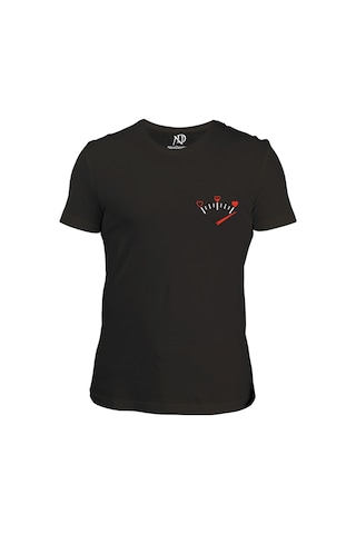 Erkek V Yaka Siyah Tshirt Kalp Ibre 001 Erkek V Yaka Siyah Tshirt Kalp Ibre 001