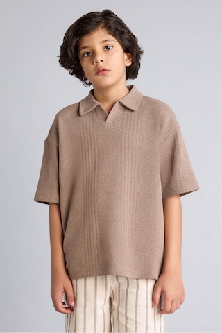 Defacto Oversıze Polo Tişört Erkek Çocuk G6128a826smbn589 Kahve-bn589