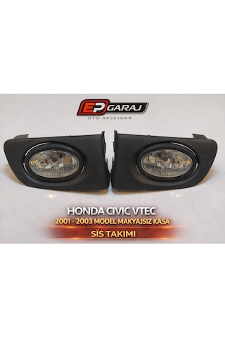 Honda Civic Vtec 2001-2003 Makyajsız Kasa Sis Far Takımı Tesisatsız