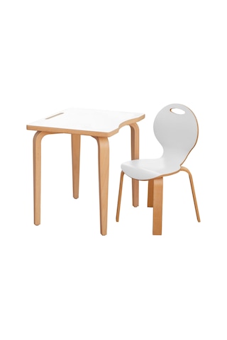 Pearl Beyaz Laminatlı Masa Takımı