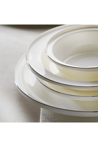Schafer Superfine Bone Nude Yemek Takımı 56 Parça-platin10 Beyaz