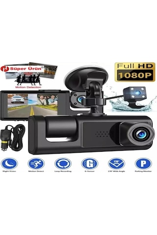 Araç İçi Kamera 3 Lensli Kamera