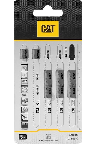 Cat Da06002 5 Parça Profesyonel Ahşap Hızlı/kaba Kesim Dekupaj Testere Bıçağı, Ucu