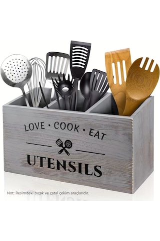 Üç Bölmeli Bıçak, Çatal Ve Kaşık Sınıflandırmalı Saklama Kutusu-g
