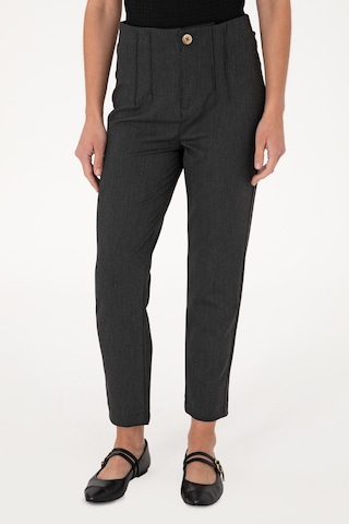 U.S. Polo Assn. Kadın Antrasit Carrot High Waist Fit Kanvas Pantolon 50309121-VR006