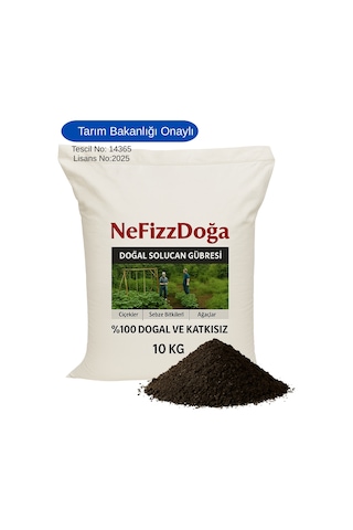 %100 Katkısız Doğal Solucan Gübresi 10 KG