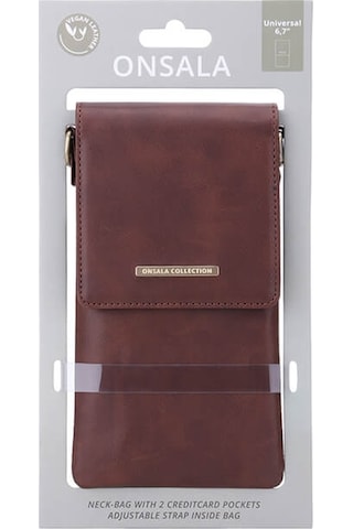 Onsala Boyun Askılı Cep Telefonu Kılıfı Evrensel Kahverengi 120