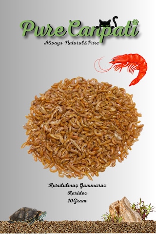 Purecanpati Kurutulmuş Gammarus Kaplumbağa Yemi 10 Gr