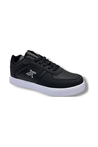 Luttoon 1201-26 Cilt Deri Anatomik Sneaker Siyah Beyaz 36-39 Siyah