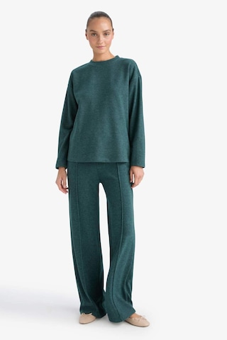 Defacto Straight Fit Beli Lastikli Geniş Paça Pantolon F1016ax25augn650 Yeşil