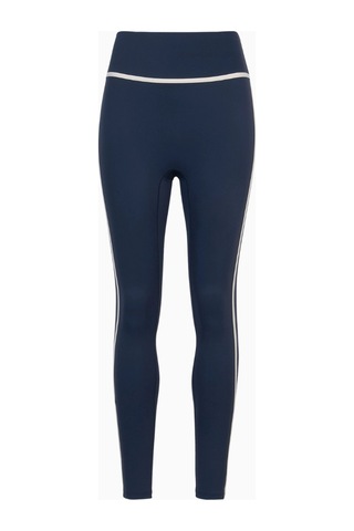 Because Of Alice Base Contrast Trim Leggings Yüksek Bel Şekillendirici Kadın Tayt Mavi