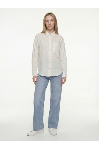LOFT Loose Fit Kadın Gömlek U.kol Lf2042160 Q1.v1 Beyaz