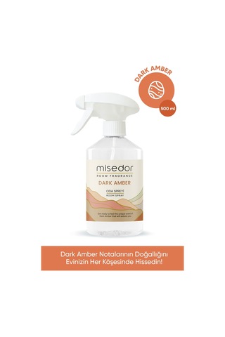 Misedor Dark Amber Çubuklu Oda Kokusu 120 ML + Oda Spreyi 500 ML