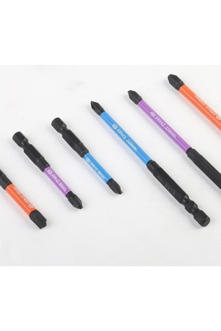 Flybuy 6 Adet Tornavida Ucu, Fph1-fph3, Siyah-mavi-mor-turuncu, Elektrikçiler İçin