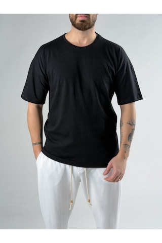 Cocopelli Oversize Siyah Erkek T-shirt Coc3121