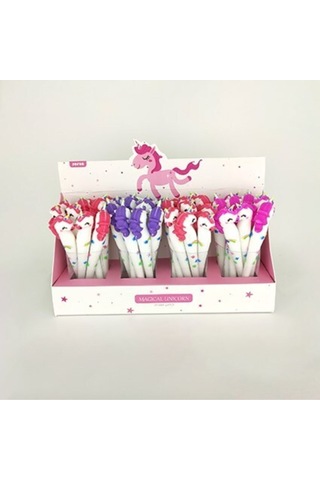 Unicorn Başlıklı Mekanik Uçlu Jel Kalem Diğer