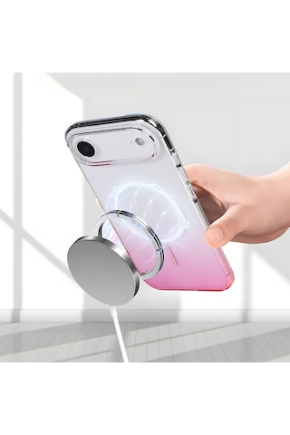 Teleplus Apple Uyumlu iPhone 17 Air Kılıf Rainbow Renkli Septik Manyetik Şarj Kapak