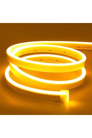 5 Metre 12 V Dış Mekan Sarı Neon Led