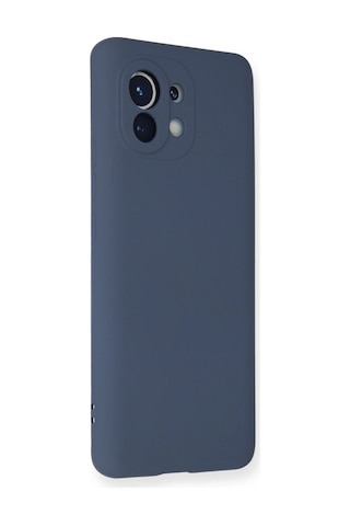 Mep Xiaomi Mi 11 Kılıf Nano İçi Kadife Silikon - Gri Najmaddin renkli