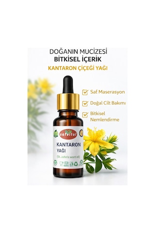 Safvital Kantaron Yağı 20 Ml Maserasyon Saf Bitkisel Nemlendirici Yağ Doğal Cilt Bakımı Ve Besleyici Yağ