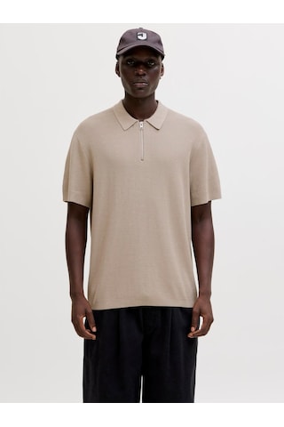 Jack & Jones Max Erkek Bej Polo Tişört 12288544-sg Krem