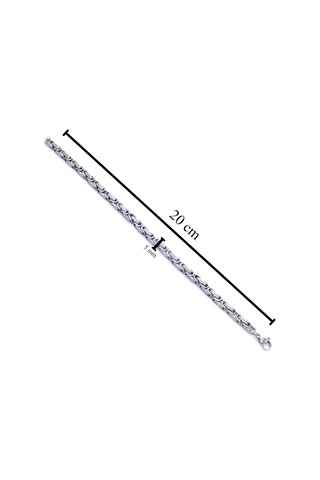 Ferizz 316l Çelik Erkek Kral Zincir Bileklik Eblk-442 Gri