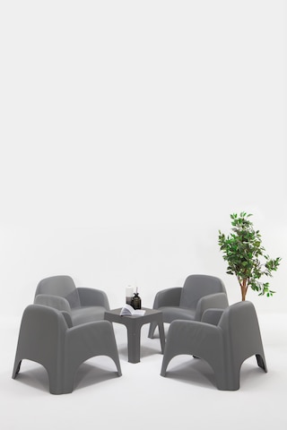 Şile Pratik Bahçe, Balkon Oturma Grubu 1+1+1+1+s - Gri