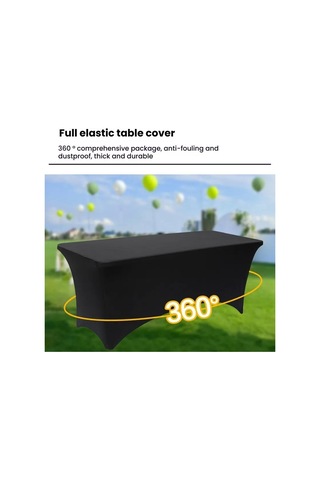 Sones 153x75x75 Cm Dikdörtgen Elastik Masa Örtüsü Otel Restoran Düğün Ziyafet Parti Uzun Masa Dekorasyonu Masa Örtüsü Beyaz Beyaz