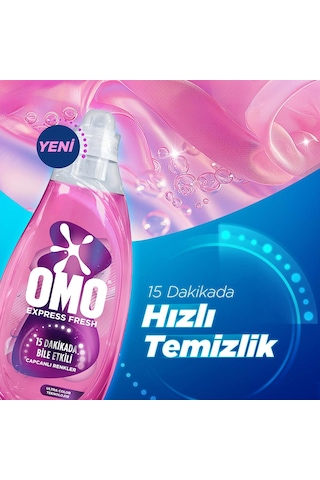 Omo Express Fresh Capcanlı Renkler Renkli ve Siyahlar Sıvı Çamaşır Deterjanı 3 x 1480 ML