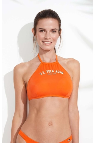 U.S. Polo Assn. Kadın Turuncu Halter Bikini Üst 21507