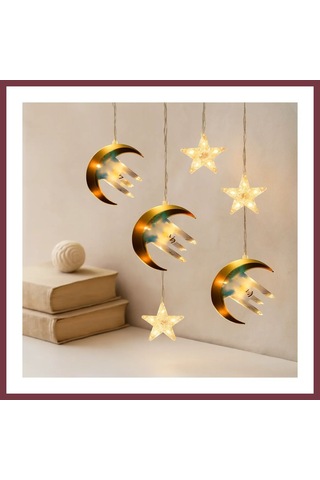 Storeşahin Ramazan Led Perde Lamba 3m Fişli Eklemeli Hilal Cami Yıldız Shn0720