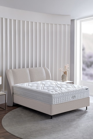 Yataş Marlin 3'lü Yatak, Baza, Başlık Set - Krem 160x200 Cm