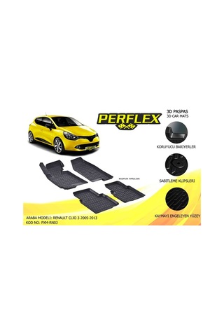 Perflex Pxm-rn03 Paspas 3d Havuzlu X-mat Clıo 3 Hb 2005-2013 Perflex Pxm-rn03 Paspas 3d Havuzlu X-mat Clıo 3 Hb 2005-2013