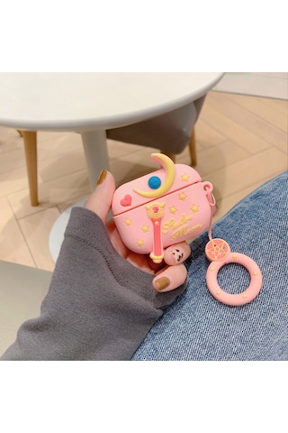 Honmex Airpods Uyumlu Pro Tws Kulaklık İçin 3d Silikon Korumalı Kılıf - Büyücülük Çubuğu Desenli 2. Model Diğer