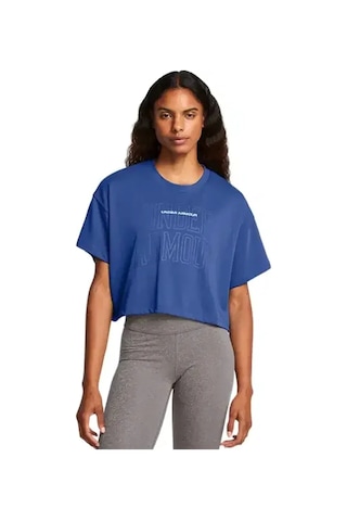 Under Armour W Varsity Mix Hw Kadın Mavi Antrenman T-shirt 1389156-432 Mavi