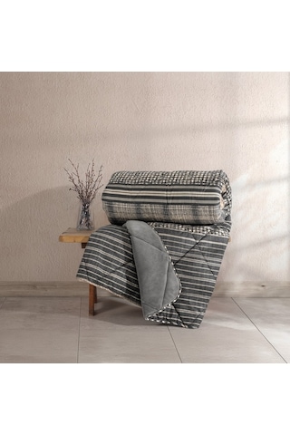 Cotton Box Velvet -timbre Antrasit- Tek Kişilik Yorgan 155x215