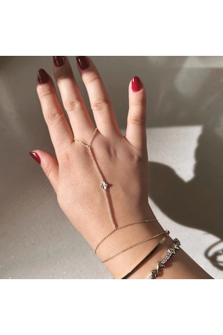 Çelik Taşlı Zarif Şahmeran Gold Gold