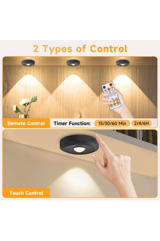 Kumandalı 3 Lü Spot Led Şarjlı Lamba 3 Işık Rengi Ayarlanabilir