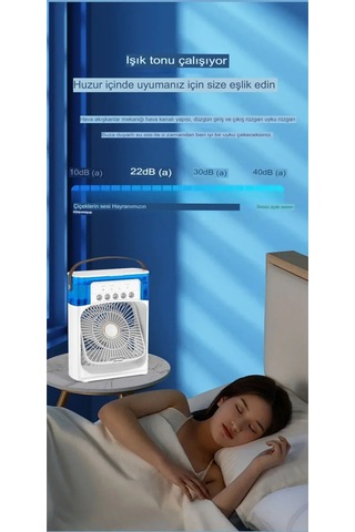 600 Ml Taşınabilir Buzlu Fan Nemlendiricili Usb Sessiz Vantilatör Serinletici Fan Masaüstü Ofis İçin