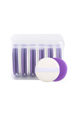 Samdoo 12 Adet Mor Makyaj Spons Seti - İki Kullanıma Uygun Kuru/ıslak - Nemli Malzeme - Hassas Cilt Dostu - Ev & Seyahat İçin
