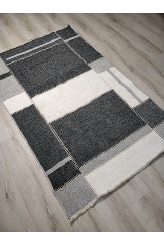 Eko Halı Noakilim Nk08 Gri Antrasit Çift Taraflı Kilim 115X180 Cm