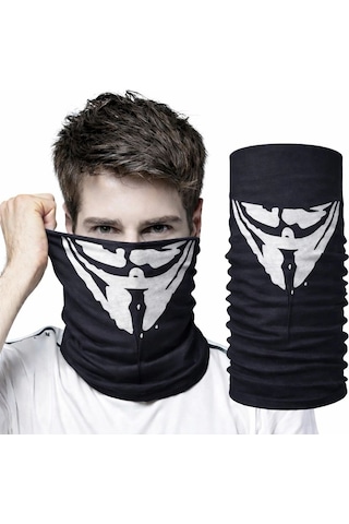 Vendetta Maskesi Desenli Baf Bandana - Çok Amaçlı Yüz Boyunluk Bandana 4 No