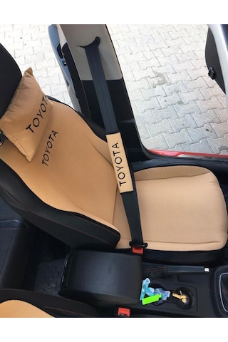 Toyota Nakışlı Ön İkili Oto Koltuk Minderi 2 Adet Boyun Yastığı 2 04841641