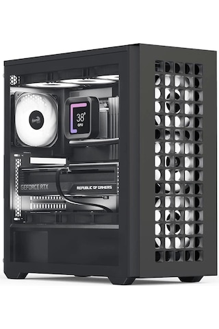 Aerocool D502a 4x12cm A-rgb Fanlı, Şık Mesh Ön Panel, Tempered Cam Yan Panel, Usb Type-c, Atx