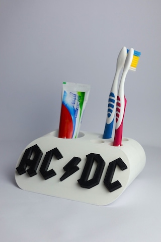 Ac/dc - Dekoratif Diş Fırçalık Beyaz