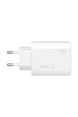 Ensueno Always-01 Gan Tech Type-c Pd4.0 Usb-a Qc3.0 Hızlı Şarj Özellikli Seyahat Şarj Başlığı 65w - Bey Beyaz