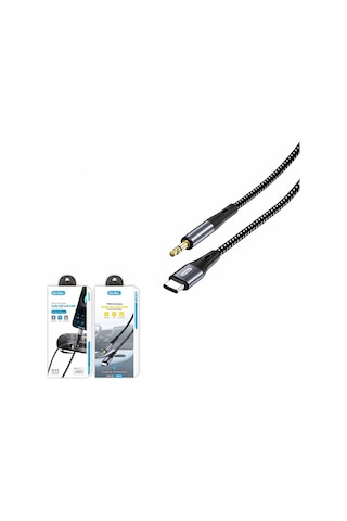Go Des Gac-168 Type-c To 3.5mm Aux Audio Ses Kablo 1m Siyah
