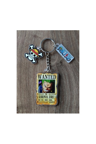 Owl Bag One Piece Wanted Serisi Roronoa Zoro Desenli Acrylic Anahtarlık Çanta Süsü Çok Renkli