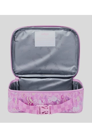 Out&about Teeny Tiny Square Lunchbox- Tavşan Desenli Isi Yalıtımlı Beslenme Çantası Açık Pembe