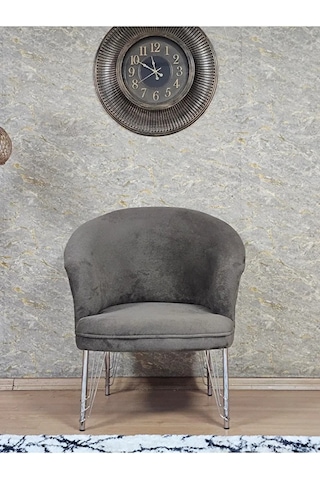 Tekli Teddy Krom Kaplama Telli Ayak Çay Seti Koltuk Tekli Berjer Çok Renkli